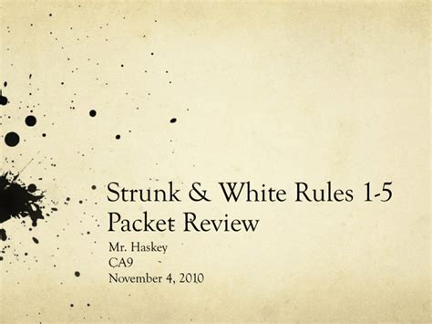 Strunk & White Rules 1