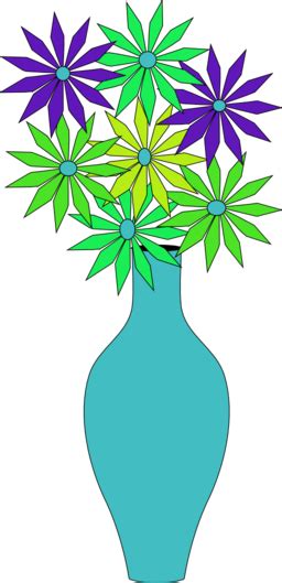 Color Wheel of Vase Of Flowers clipart