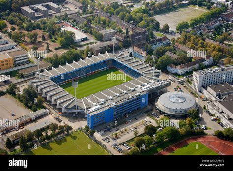 Aerial view, Rewirpowerstadion, Ruhrstadion, stadium of VfL Bochum, Bochum, Ruhr Area, North ...