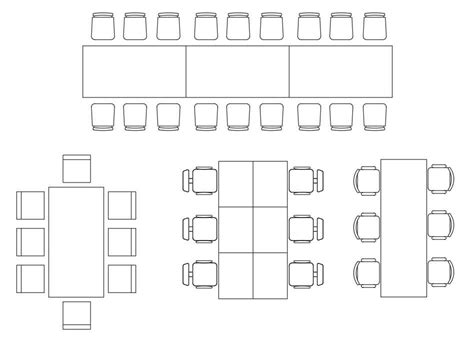 Dining Table Top View Cad Block