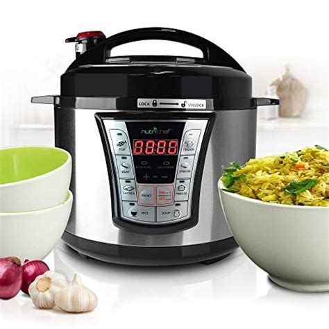 NutriChef Electric Pressure Cooker – 5 Quart Programmable Multi-Cooker ...