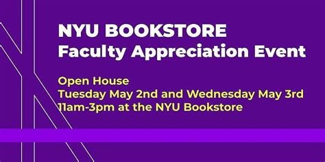 NYU Bookstore: Faculty Open House / NYU Calendar