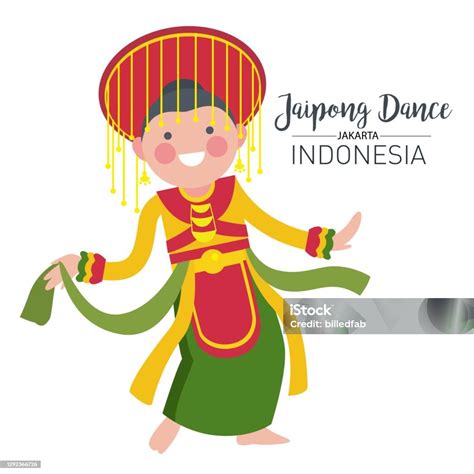 Stok Vektor Tari Jaipong Tarian Tradisional Asal Jakarta Indonesia ...