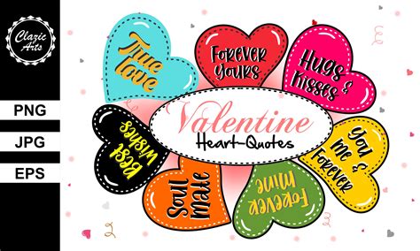 Valentine Heart Quotes Graphic by ClazicArts · Creative Fabrica