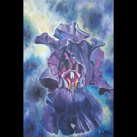 Purple Iris Painting at PaintingValley.com | Explore collection of Purple Iris Painting