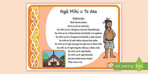 Ngā Mihi o te Ata Greetings Poster (teacher made) - Twinkl