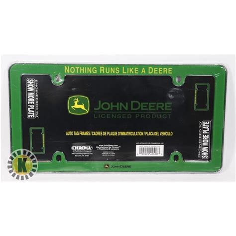 NEW LICENSED JOHN DEERE LICENSE PLATE FRAME