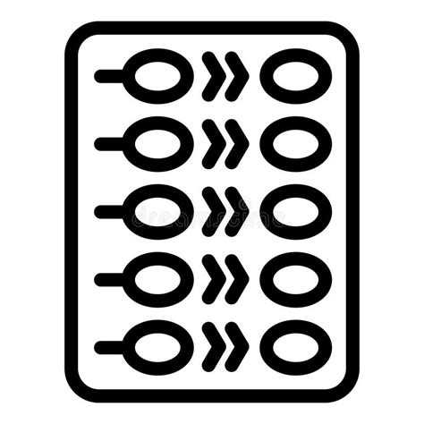 Inhibit Female Ovulation Icon Outline Vector. Hormonal Pharmaceutical ...