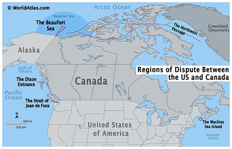 Areas Disputed By The US And Canada - WorldAtlas