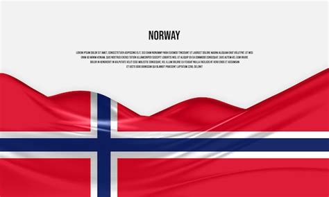 Premium Vector | Norway flag design. waving norwegian flag made of ...