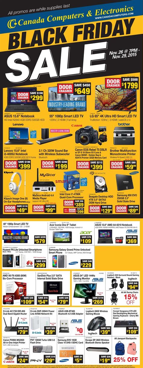 Canada Computers Black Friday Sale November 26 to 29