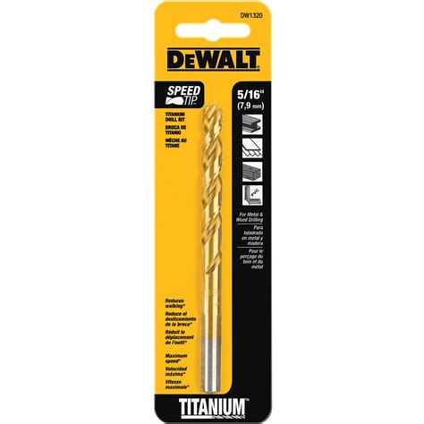 DEWALT 5/16-in Standard Titanium Twist Drill Bit at Lowes.com