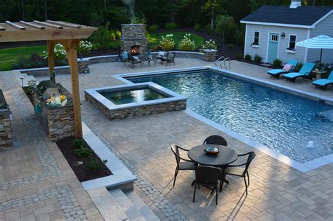 Spa - Residential - Rectangle Pool - Tanning Shelf - Autocover - Hanover, VA Backyard Plan ...