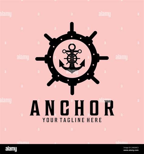 anchor vintage retro minimalist logo vector illustration design Stock Vector Image & Art - Alamy