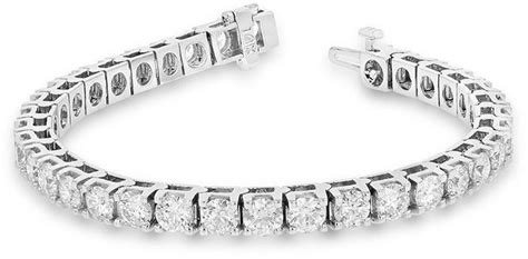 Zales 12 CT. T.W. Diamond Tennis Bracelet in 14K White Gold (I/I1) Yellow Bracelet, Sparkle ...