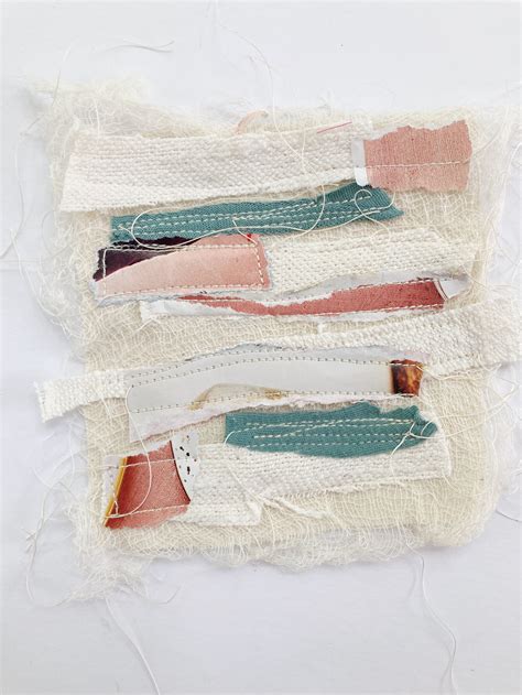 Textile and Paper Mixed Media Collage Art — Meghan Pauley Nespeca Studio