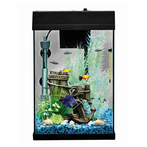 Top Fin 10 Gallon Hooded Aquarium - Aquarium Views