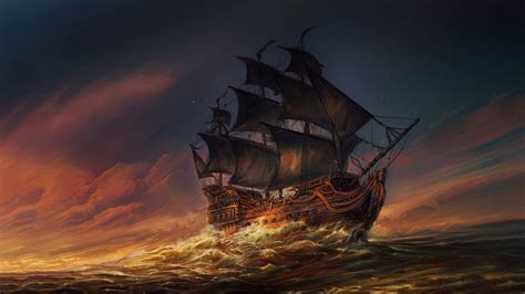 2560x1440 Resolution Sails Ship In Ocean 1440P Resolution Wallpaper ...