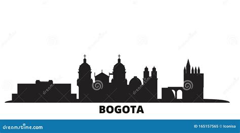 Colombia, Bogota City Skyline Isolated Vector Illustration. Colombia ...