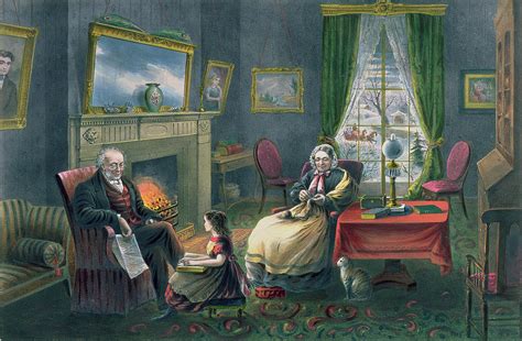 The Four Seasons Of Life Old Age Painting by Currier and Ives