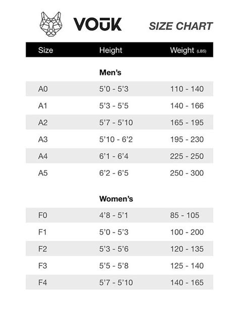 SIZE CHART | Voūk USA