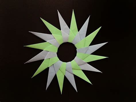 Modular Origami - Paper Ninja Star Blade(10) - 16 pointed - Very Easy to make!!