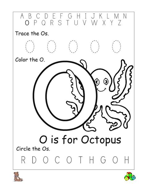 Teach child how to read: Letter O Worksheets For Kindergarten Free