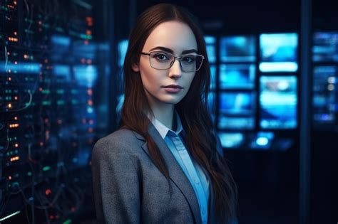 Premium AI Image | Woman mainframe computer Woman engineer Generate Ai