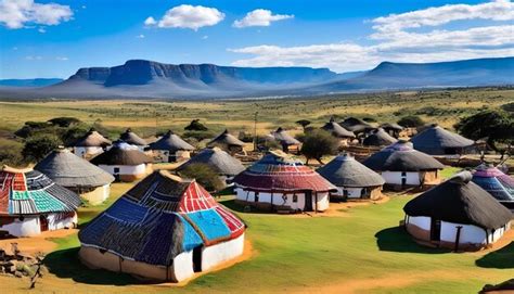 Premium AI Image | Ndebele Village South Africa