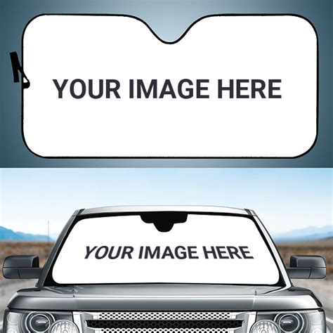 Custom Car Windshield Sun Shade, Add Your Own Personalized Text Image Window Sunshades, UV Rays ...