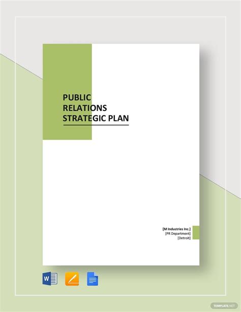 Strategic Plan Template Google Docs