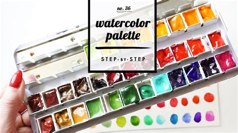 Setting up a new Watercolor Palette! | step-by-step | Watercolor ...