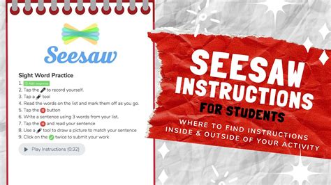 Seesaw Student Tutorial - Instructions - YouTube