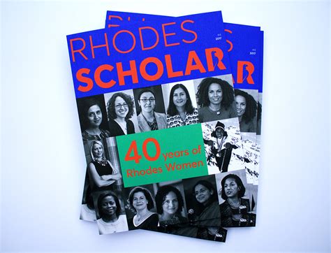 Rhodes Scholar # 4 | magazine, The Rhodes Trust, Oxford | Graphic Design Oxford