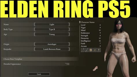 Elden ring Character customization All based options, Keepsakes & origins - YouTube