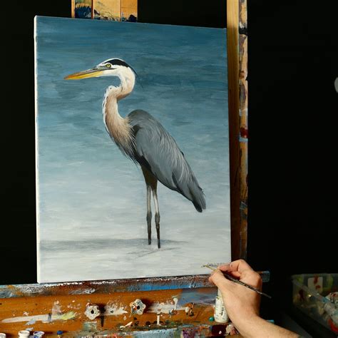 Blue Heron in Water - An Acrylic Painting Lesson on DVD | Tim Gagnon Studio