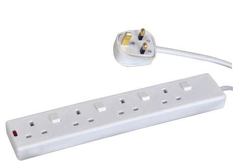 UK Plug Wall Socket Extension Lead With Neon Indicator | eBay