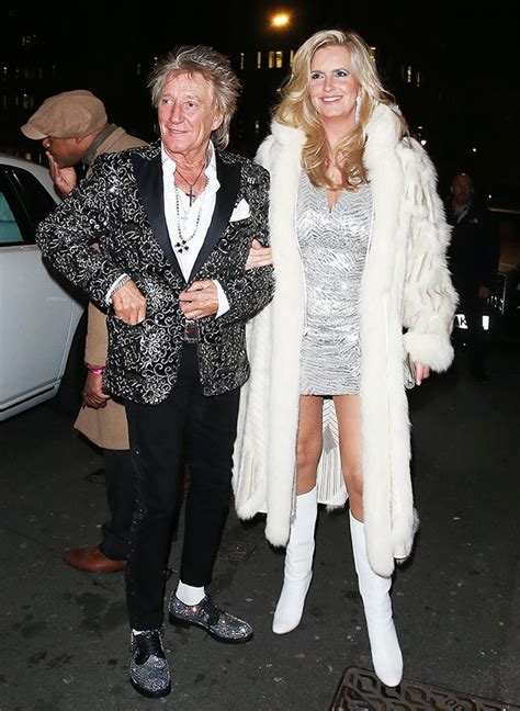 Rod Stewart & Wife Penny Lancaster Match In Silver On Date Night ...