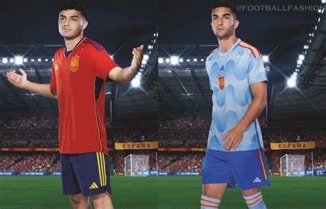 Spain World Cup 2022 adidas Home and Away Kits Soccer Flags, Soccer Team, Soccer Players, Soccer ...