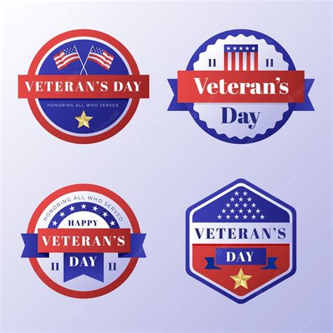 Free Vector | Gradient veterans day logo template