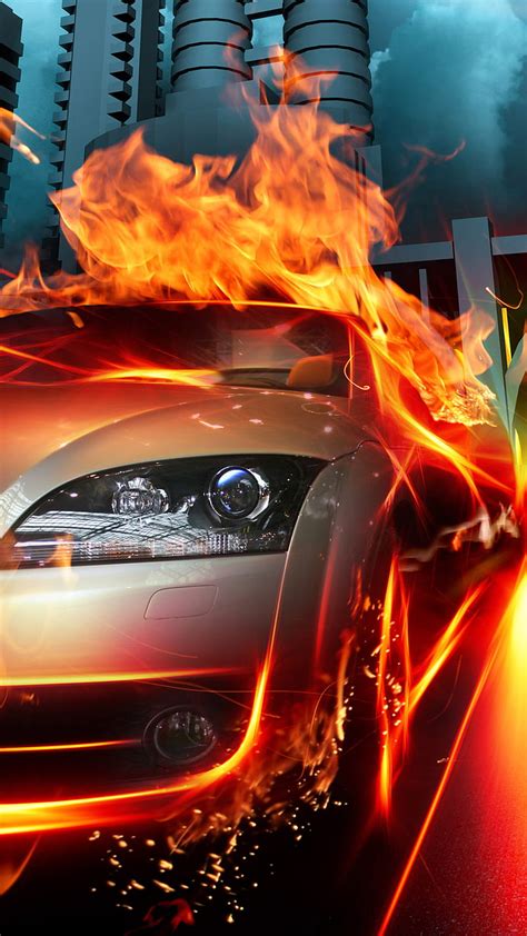 Fire Car Wallpaper Hd