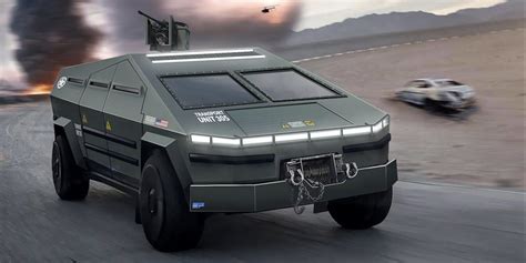 Tesla Cybertruck gets turned into electric military vehicle in crazy renders - Electrek