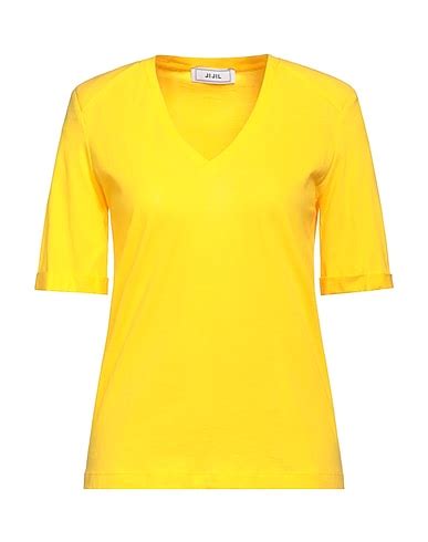 JIJIL | Yellow Women‘s Basic T-shirt | YOOX