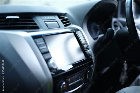 Interior of car with dashboard Stock Photo | Adobe Stock