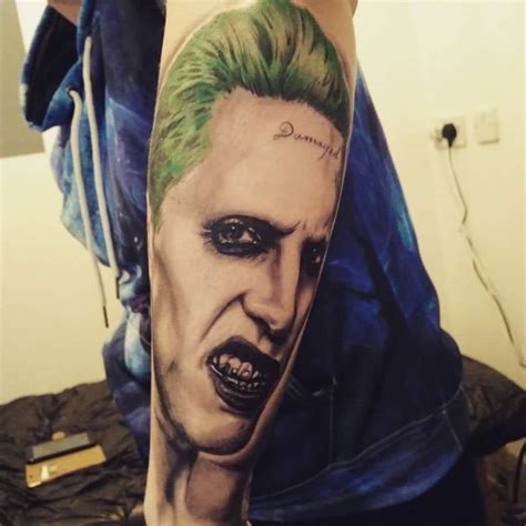 Awesome Jared Leto Joker tattoo 😍😍🃏💚💜