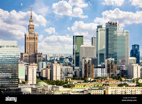 Warsaw business district. Aerial View Stock Photo - Alamy