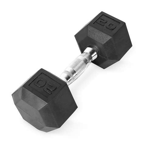 CAP Barbell, 20lb Rubber Hex Dumbbell, Single - Walmart.com