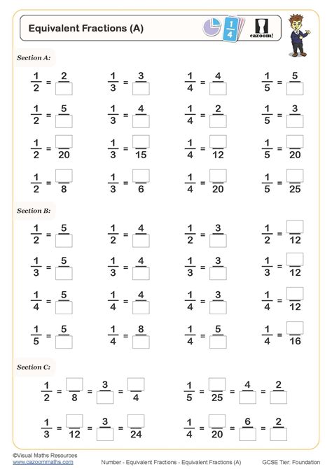 Equivalent Fractions Worksheets - Math Monks - Worksheets Library