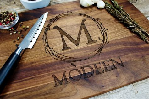 Monogrammed Cutting Board 17.5 Personalized Cutting Board | Etsy