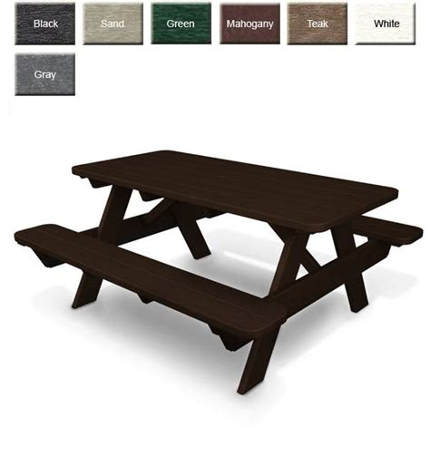 POLYWOOD® PT172 Commercial Grade Picnic Table: POLYWOOD Furniture